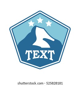 Winter Mount Badge Logo Design Template Element