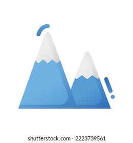 winter mountain icon on isolated background. suitable for design elements