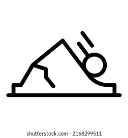 Winter mountain icon outline vector. Arctic alaska. Ice glacier