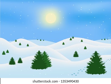Winter mountain landscape 
