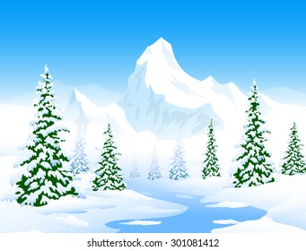 Winter Mountain Landscape