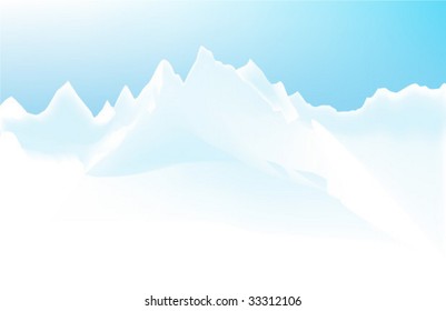 Winter mountain landscape.