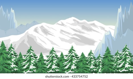 Winter mountain landscape