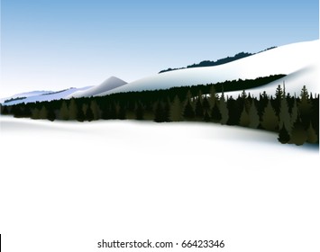 Winter mountain landscape