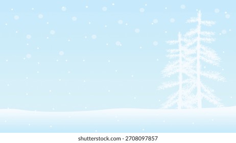 Fondo del paisaje de la montaña del invierno, nieve de las Navidades que cae, ilustración de fondo