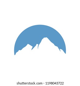 winter mountain landscape, logo icon