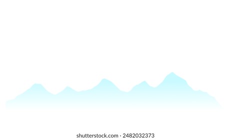 winter mountain landscape vector illustration 