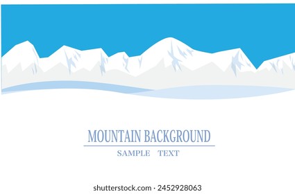 winter mountain range background frame illustration