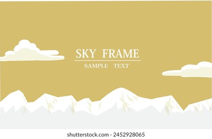 winter mountain range background frame illustration