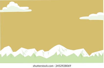 winter mountain range background frame illustration