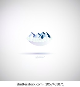 winter mountain shape graphic illustration