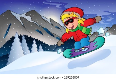 Winter mountain sport theme 2 - eps10 vector illustration.