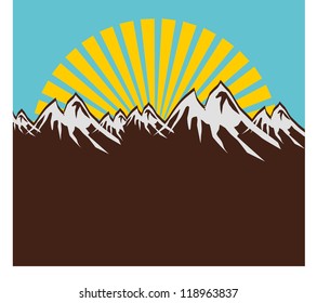 winter mountain view