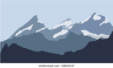 Winter mountains