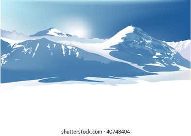 Winter mountains