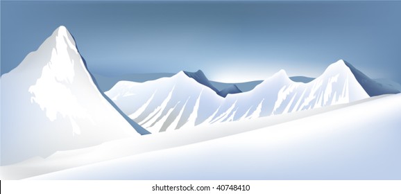 Winter mountains