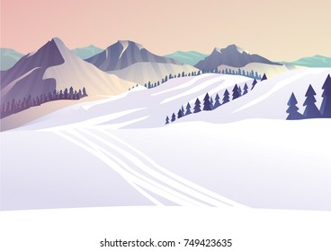 Winter mountains 