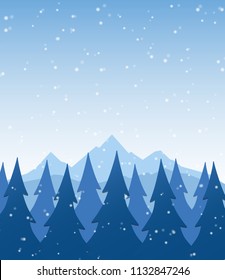 Winter Mountains Background