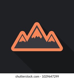 Winter mountains in snow