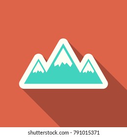 Winter mountains in snow