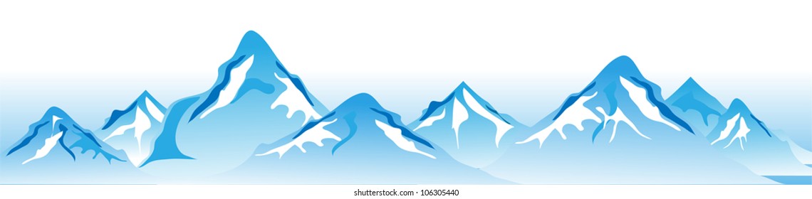 Winter mountains Vector