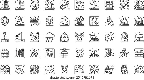 Winter nature icons High-Quality Vector Icons Collection with Editable Stroke. Ideal for Professional and Creative Projects.