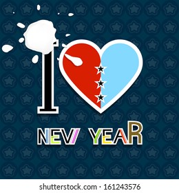 winter New Year background or poster vector