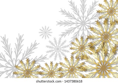 Winter and New Year background with snowflakes. Vector Illustration. EPS 10.