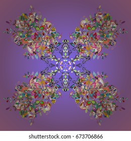 Winter, New Year, Christmas simple design on a background. Vector ornamental pattern with stylized snowflakes. Snowflake doodles. Snow crystal regular texture.