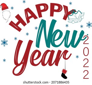 Winter And New Year Design with Snowflake