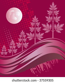 Winter night abstrack vector background.