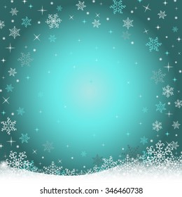 Winter night background with snowflakes and space for text. Vector illustration, EPS10.