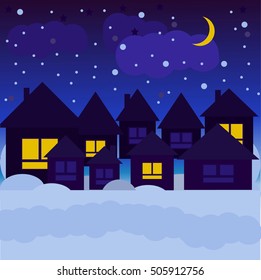 Winter Night City