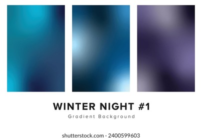winter night gradient background. cold blurry soft color. blue black purple color combination .