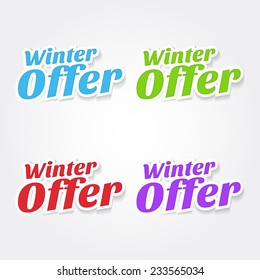 Winter Offer Colorful Vector Icon Design
