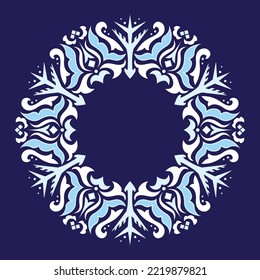 Winter oriental decorative ornament festive snowflake symbol
Elegant christmas mandala with arasic islamic shapes