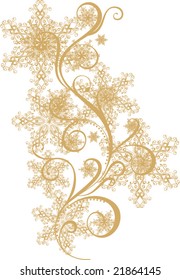 winter ornament with snowflakes