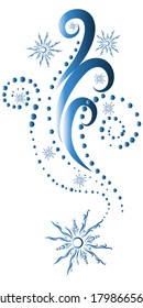 Winterschmuck. Weißer Hintergrund. Kann als Collage verwendet werden, dekorative Elemente, um den Urlaub zu dekorieren. Neues Jahr, Weihnachten, Jahrestag, Geburtstage.