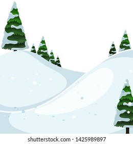 A winter outdoor landscape illustration