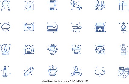 Winter Outline Icon Pack - All elements on this template are editable with vector software