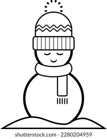 winter outline icon vector illustration