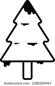 winter outline icon vector illustration