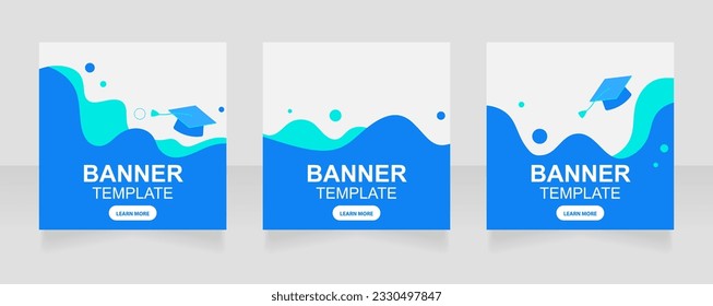 Winter party announcement web banner design template. Vector flyer with text space. Advertising placard with customized copyspace. Promotional printable poster for advertising. Graphic layout