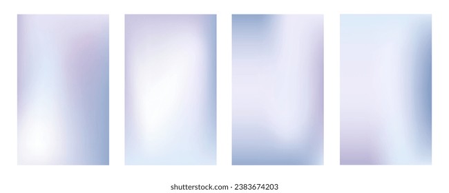 Winter pastel colored gradient. Simple gradient background set