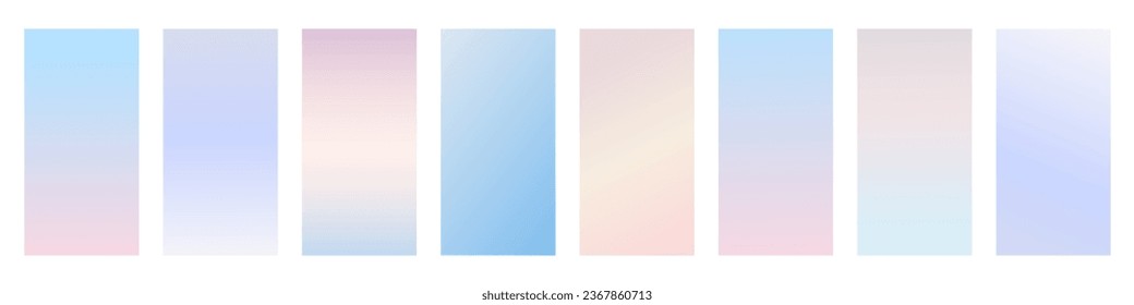 Winter pastel colored. Simple soft background set