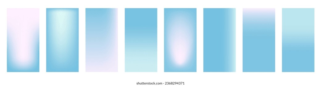 Winter pastel colored. Simple soft background set