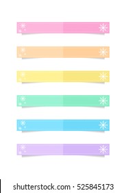 Winter Pastel Striped Label