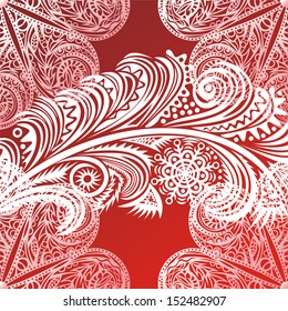 Winter pattern background happy new year merry christmas card vector illustration