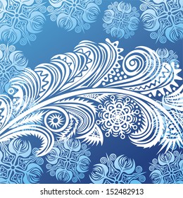 Winter pattern background happy new year merry christmas card vector illustration