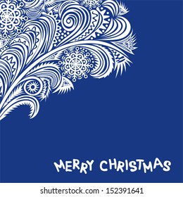 Winter pattern background merry christmas card vector illustration